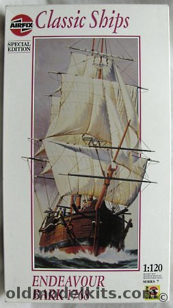 Airfix 1/110 Endeavour (Endeavor) Bark 1768 - Captain Cook's Ship, 07251 plastic model kit
